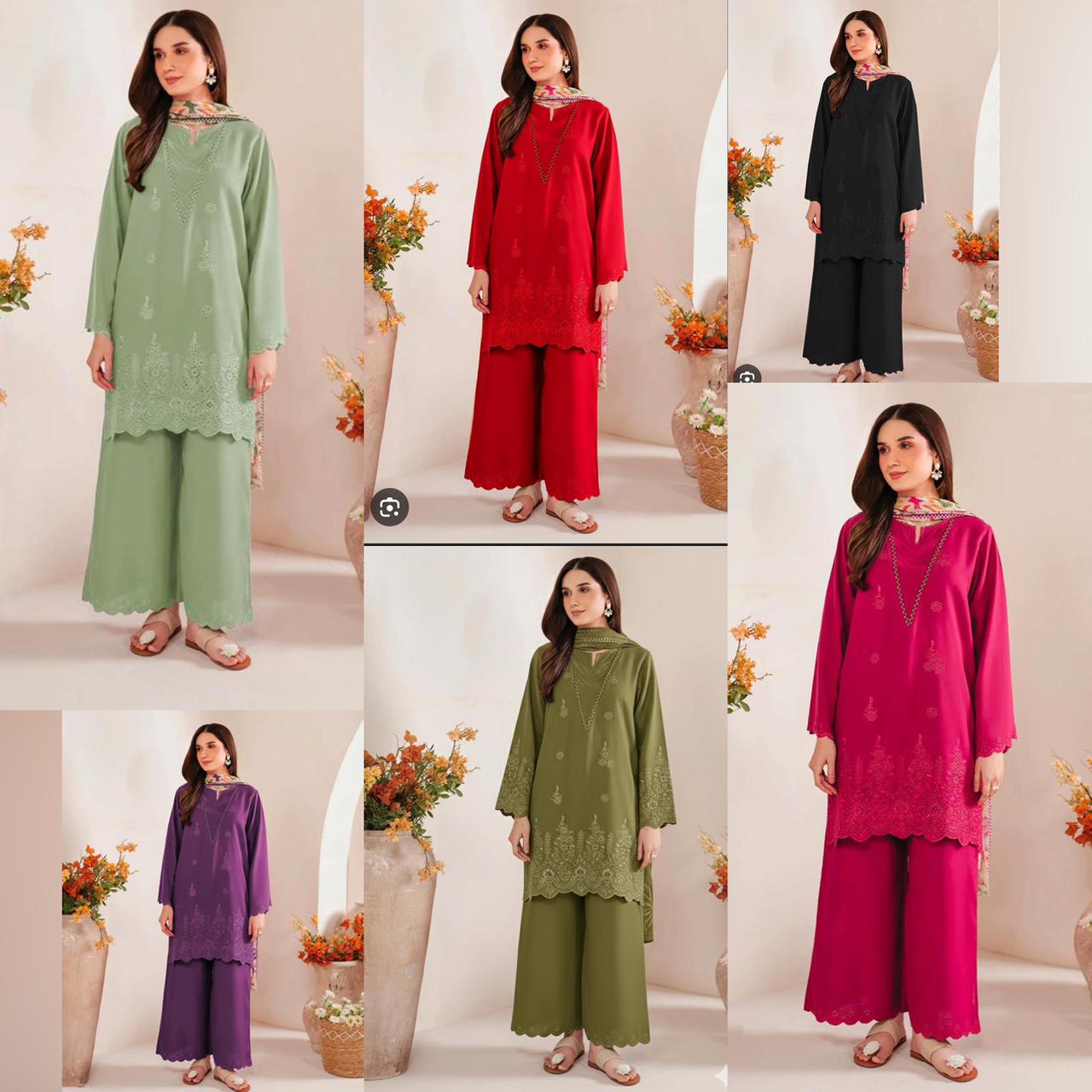 3Pc Sapphire Lawn Embroidered