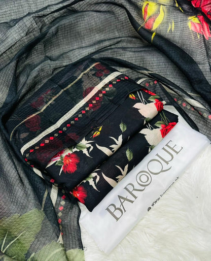 3Pc Baroque Swiss Lawn Printed [RC 770]